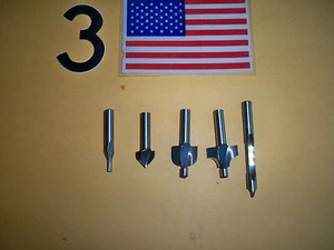 5 Piece High Speed Steel Router Bit Set B&D &VA USA NEW OLD STOCK FREE SHIP - Picture 1 of 1