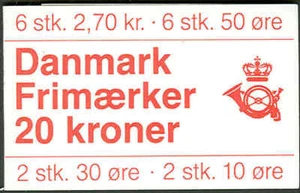Folleto DENMARK (H51) 20kr H27 en la parte posterior con sello broma #12 - Imagen 1 de 1