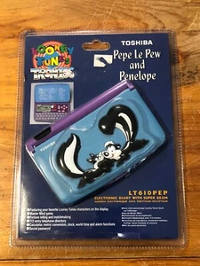 LOONEY TUNES TOSHIBA PEPE LE PEW ELECTRONIC DIARY Working Tested Open Box - Picture 1 of 9