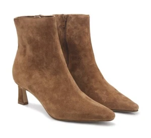 New Steve Madden Kolby Kitten Heel Dress Boots Booties Cognac Suede sz 9 - Picture 1 of 5