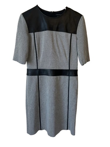 VETEMENTS Abito tubino Theory bordo pelle lavaggio a secco solo taglia 8 bodycon