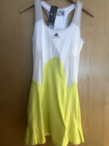 ADIDAS Women's Stella McCartney Barricade Tennis Dress Yellow/Powder - Picture 1 of 5
