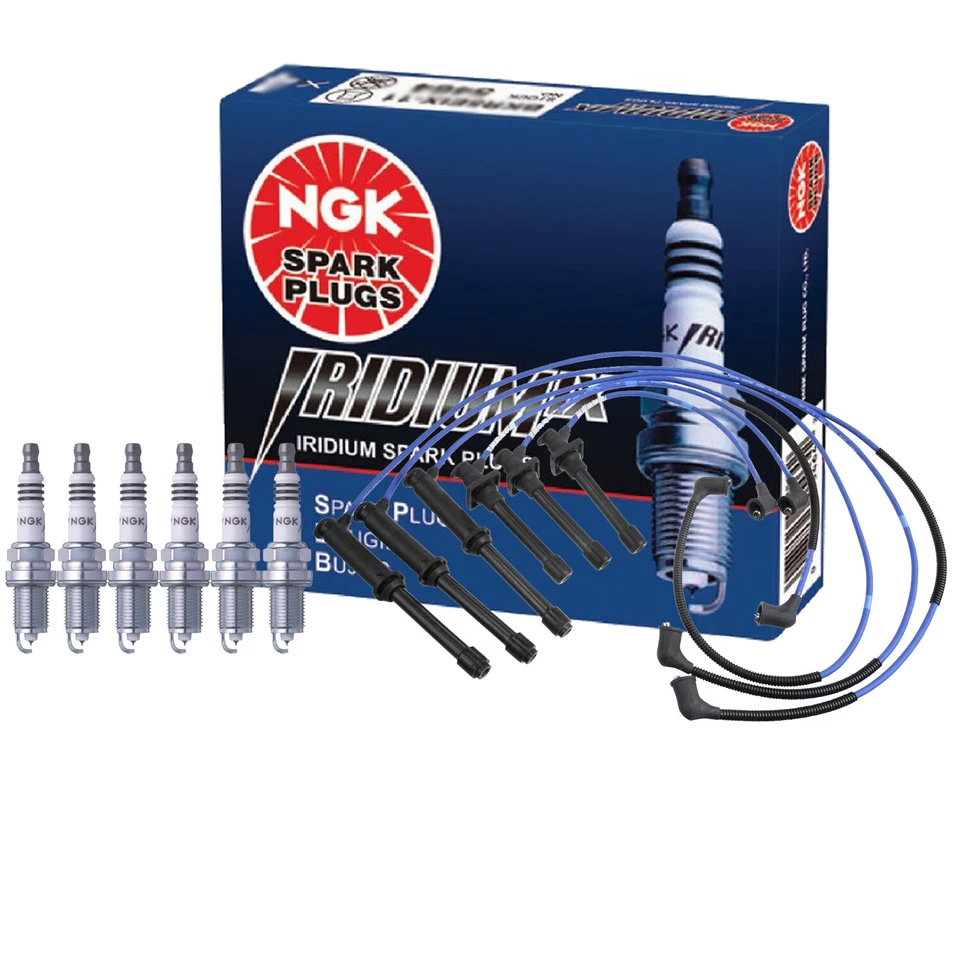 Kit de cable NGK y 6 bujías de iridio IX para Mazda 626 MX-6 Millenia 2,5 V6 Foto 1 de 1
