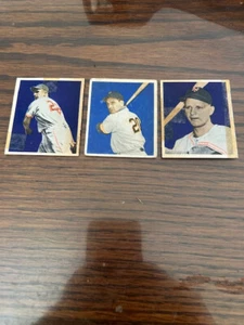 1949 BOWMAN - SID GORDON, WHITEY LOCKMAN, DAVE KOSLO - DREI VERSCHIEDENE KARTEN - Bild 1 von 2