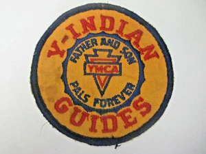 Vintage 1970er YMCA Indian Guide Y-Guides Patch Vater und Sohn Freunde für immer - Bild 1 von 3
