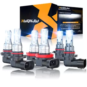 For 13 14 15 Dodge RAM 1500 2500 3500 LED Headlights + Fog Light Bulbs Combo - Picture 1 of 14