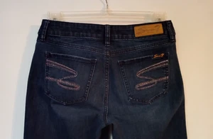 Seven 7 Skinny Capri Denim Jeans (8) Stretch bestickt Helios dunkle Waschung - Bild 1 von 16
