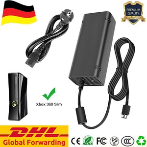 Für Microsoft XBOX 360 Slim /S Console AC Adapter Brick Ladegerät mit Netzkabel - Bild 1 von 12