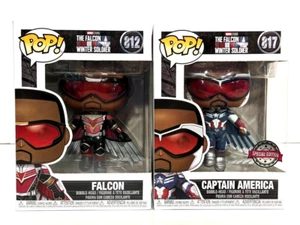 New Funko D+ TFATWS Falcon 812 + Sam Wilson Captain America 817 w/ sorters - Picture 1 of 6