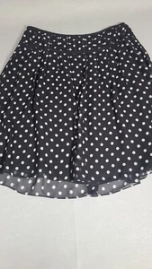 Lauren Ralph Lauren schwarz Seide Chiffon weiß gepunktet Faltenrock Damen 12 - Bild 1 von 6