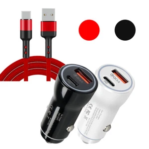 USB Car Charger 20W PD QC 3.0 Power Adapter Charge For iPhone Samsung Android - Picture 1 of 40