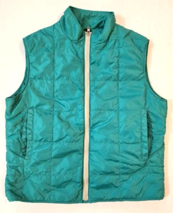 Vintage L. L. Bean Nylon Weste Made in Maine, USA türkis Reißverschluss leicht Damen M - Bild 1 von 12