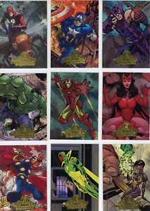 2008 Upper Deck Marvel Masterpieces Series 2 AVENGERS 9-Card FOIL INSERT Set - Picture 1 of 1