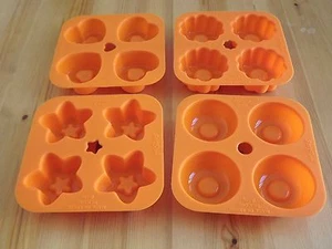 2er-Pack Silikon Quad Kräuter Cupcake Muffin Backform 6 1/2 Zoll x 61/2 Zoll - Bild 1 von 10