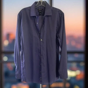 Camisa de vestir púrpura Kenneth Cole para hombre, calce ajustado 32/35 15 1/2 - Imagen 1 de 5