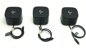 Lot of 3 Hp HSN-IX01 Black Ethernet & USB 3.0 Port Thunderbolt Docking Station - Picture 1 of 5