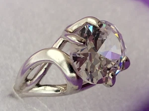 Silver Ring with cubic zirconia 925 new Серебрянное кольцо с фианитом - Picture 1 of 20