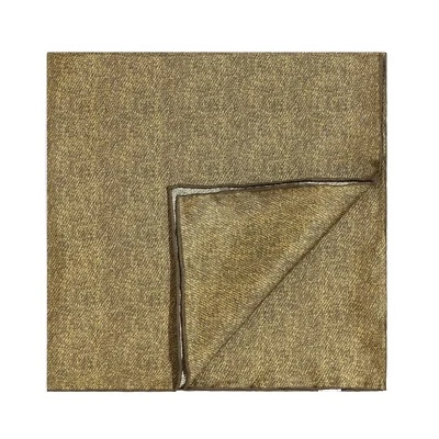 Men's 100%Silk Pocket Square Jasmine Yellow raindrop pattern Hand Rolled 21" 53 - Изображение 1 из 4