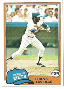 Frank Taveras New York Mets #343 - Topps casi nuevo-como nuevo 1981 - Imagen 1 de 2