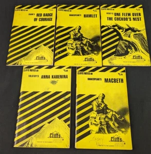 (Lot of 5) Cliff's Notes,MacBeth, Hamlet, Anna Karenina, Red Badge, Cuckoos Nest - Picture 1 of 6