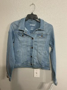 Cat & Jack Girl’s Jean Jacket NWT Size XL (14-16) Light Blue Denim - Picture 1 of 4