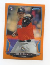 2013 Bowman Topps Chrome JOSE FERNANDEZ Orange Refractor 07/25