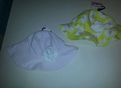 Sombrero de natación para sol con frijoles saltadores rosa o amarillo 0-6M 6-18M 2T-4T para bebés y niñas pequeñas Foto 1 de 4