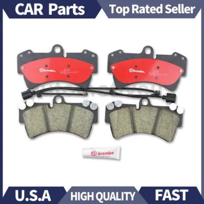 Juego de pastillas de freno de disco delanteras Brembo para Audi Q7 2007 2008 2009 2010 2011 2012 2013 Foto 1 de 2