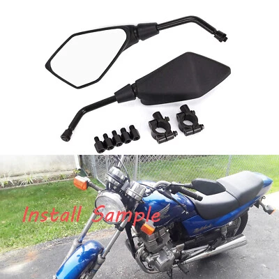 Espejo retrovisor convexo universal para motocicleta 10 mm para Kawasaki KLX400 KLX250S Foto 1 de 4
