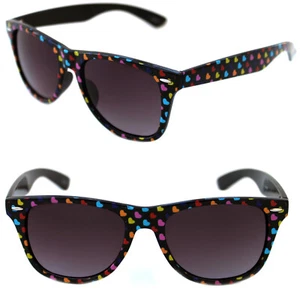 Gafas de sol para mujer negras confeti corazón cuerno borde cuadrado lentes negras retro - Imagen 1 de 10
