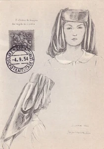 CARTOLINA MOSTRA FILATELICA COSTUMI REGIONALI (1) - Foto 1 di 2