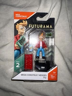 Mega Construx Heroes Series 2 FUTURAMA FRY Buildable 2.25" Figure 13 Pcs FND71  - Image 1 of 3