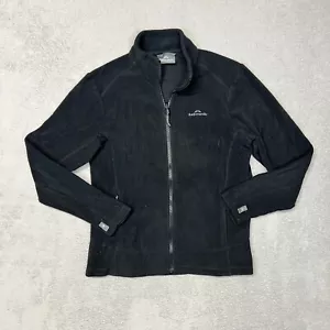 Kathmandu Activewear Fleece Jacket Women Size 12 Full Zip Long Sleeve Black - Picture 1 of 5