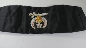 Shriners Kummerbund Standard Emblem SCHWARZ SATINIERT VERSTELLBAR - Bild 1 von 4