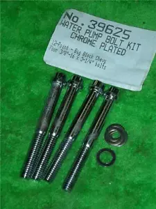 MOROSO CROMO 12 PUNTOS BOMBA AGUA PERNO 3/8 X 3-1/4" BB BLOQUE GRANDE CHEVROLET 39625 - Imagen 1 de 1