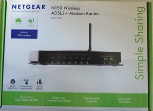 Netgear N150 Wireless ADSL2+ modem router DGN1000 4 porte, confezione completa - Foto 1 di 10
