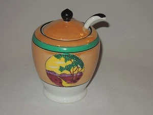 NORITAKE China Lusterware Muster Zuckerschüssel mit Deckel & Löffel - Bild 1 von 10