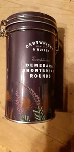 Cartwright And Butler ShortBread Metal Empty Tin With Suction Lid - Picture 1 of 5