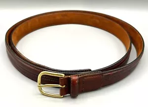 Cintura uomo imbracatura in pelle con fibbia in ottone misura 54" - Foto 1 di 5