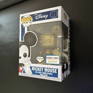 Funko Pop! Disney: Mickey Mouse #01, Barnes & Noble, Diamant/Gold *kleine Falte - Bild 1 von 7