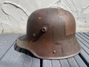 WW1 German Camo helmet and photographs - Picture 1 of 24
