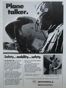 9/1981 PUB MOTOROLA AN/ARC-188 WIRELESS INTERCOM US AIR FORCE BOEING TANKER AD - Picture 1 of 1