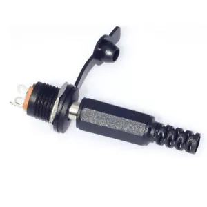 10x 5.5mm x 2.1mm DC Power Male Solder Female Socket Panel Mount Connector +Caps - Picture 1 of 6