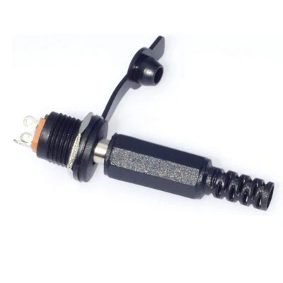 10x 5.5mm x 2.1mm DC Power Male Solder Female Socket Panel Mount Connector +Caps - Image 1 of 4