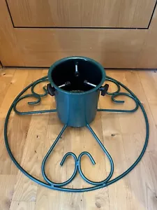 Large Christmas Tree Stand Heavy Duty Green Metal - Picture 1 of 4