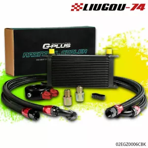 19 Row AN10 Universal Performance Aluminum Engine Oil Cooler Filter Adapter Kit - Picture 1 of 9