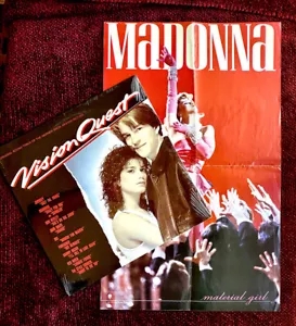 MADONNA SEALED VISION QUEST LP & BILLBOARD MATERIAL GIRL AD VINYL RECORD PROMO - Picture 1 of 11