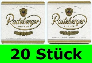 20 Stück Bierdeckel Radeberger - Tresen Party Bar Theke Untersetzer - Bild 1 von 3