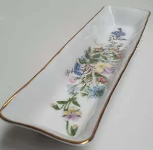 Vintage Aynsley Fine Bone China Wild Tudor Mint Tray c1991-2001 Made in England - Picture 1 of 9