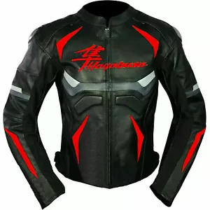 Hayabusa Motorcycle Leather Jacket Motorbike Riding Jacket All Sizes available - Picture 1 of 4